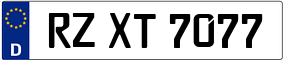 Trailer License Plate